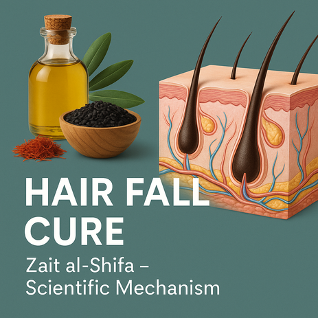 Hair Fall Cure  Zait al-Shifa – Scientific Mechanism + Sunnah Formula