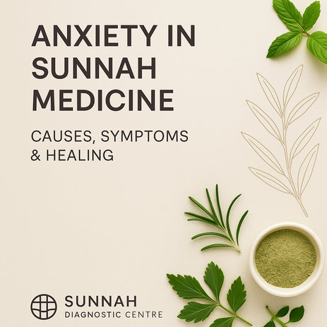 Anxiety in Sunnah Medicine – Causes, Symptoms & Healing  By Sunnah Diagnostic Centre